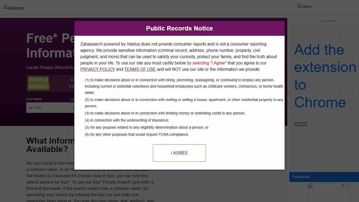 Free* People Search Engine - Search By Name & Phone Number | ZabaSearch